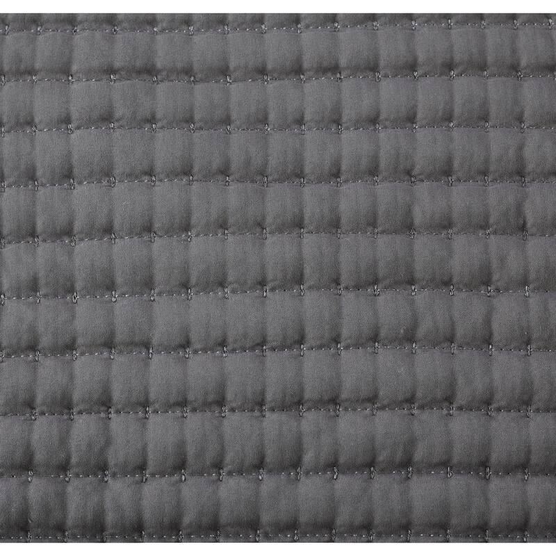 Nanshing Cassidy 7 Piece Solid Color Waffle Quilt Set