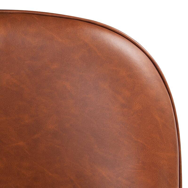 Faux Leather Sofa Chair Upholstered Swivel Accent Chair Mid-century Modern Armchair