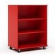 preview thumbnail 14 of 17, Tot Mate Open Single Sided Mobile Storage Locker, Write-on Wipe-off Markerboard Back, 48H Red