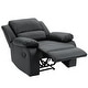 preview thumbnail 66 of 79, Vegan Leather Upholstered Push Back Manual Recliner Chair
