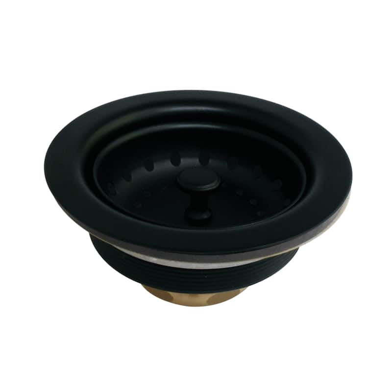 Kingston Brass Tacoma Stainless Steel Kitchen Sink Basket Strainer - Matte Black