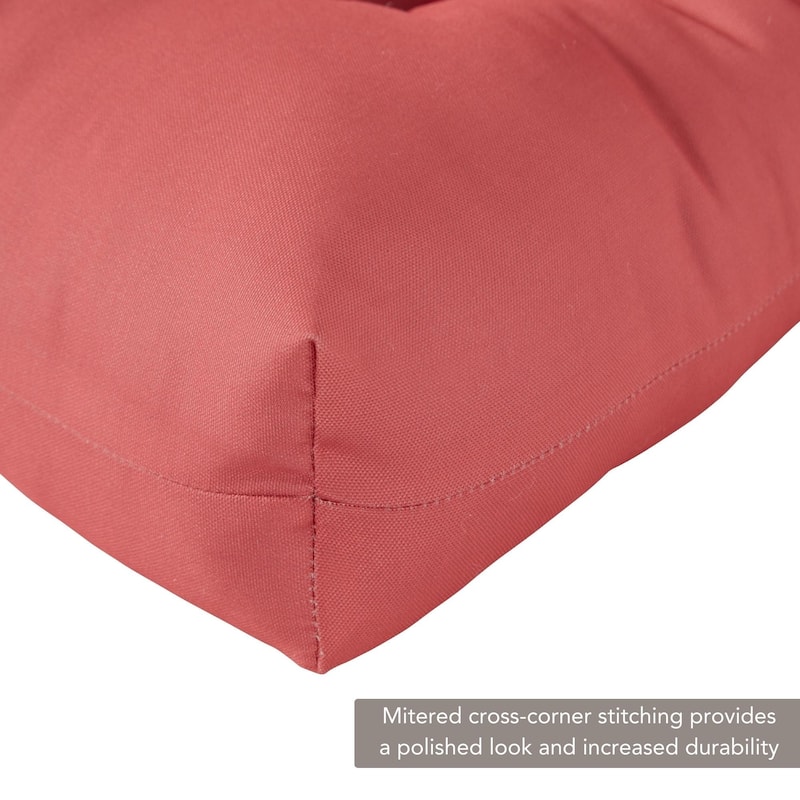 Outdoor 21 x 42-inch Seat/Back Chair Cushion (Set of 2) (Cushions Only)