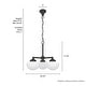 preview thumbnail 7 of 16, Hunter Saddle Creek Contemporary Schoolhouse Chandelier - Clear or White Glass Globes - Entry, Dining Room, Kitchen Table