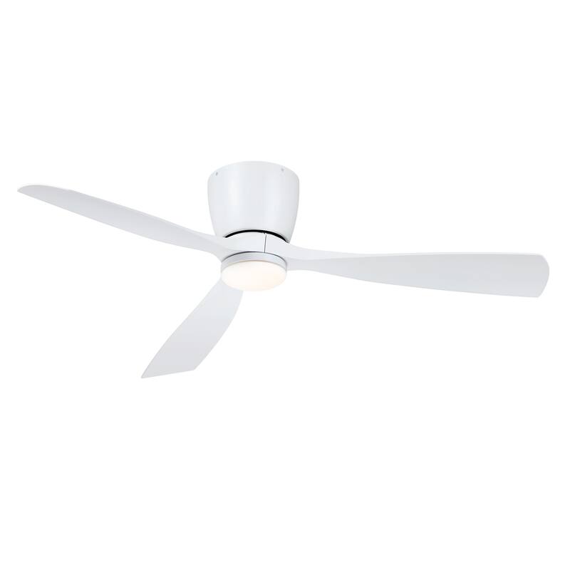 Fanimation Klinch 52 inch Indoor/Outdoor Ceiling Fan with LED Light Kit and Remote - Matte White
