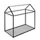 preview thumbnail 9 of 12, Twin Black Metal House Bed Frame - Floor Bed for Kids, No Box Spring Needed
