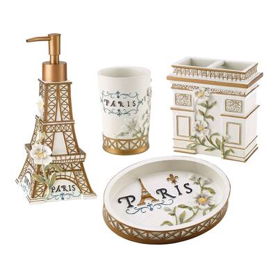 Avanti Paris Botanique 4 Pc Bath Accessory Set - Multicolor