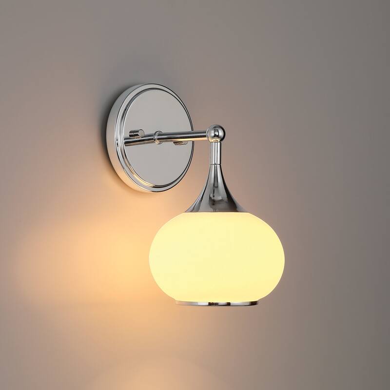 Acroma 1 Light Polished Chrome Finish Modern Globe Vanity Light