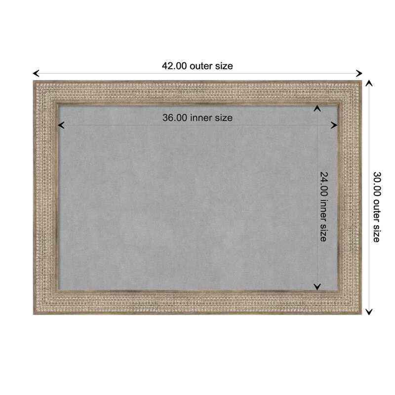 Amanti Art Trellis Silver Framed Magnetic Board - Board Size 36x24