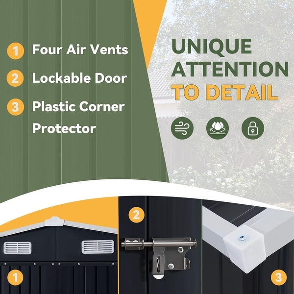 4 x6 / 8 x 10FT Outdoor Storage Sheds - Bed Bath & Beyond - 37310246