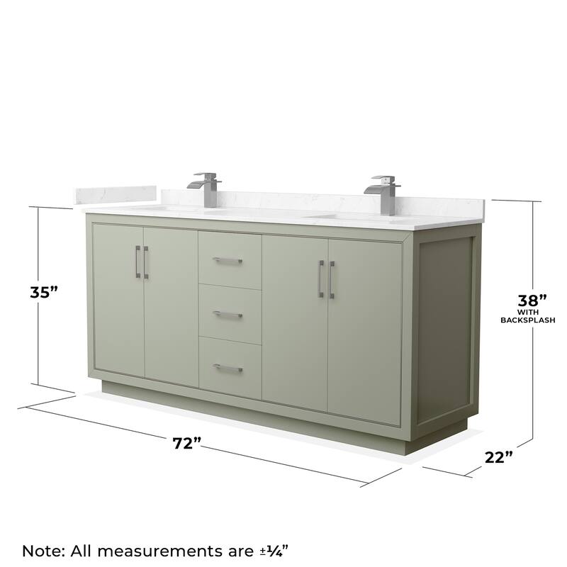 Wyndham Collection WCF1111-72D-VCA-M70 Icon 72" Free Standing Double