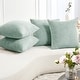 preview thumbnail 37 of 90, Deconovo Throw Pillow Covers, Corduroy Striped Decorative Covers, Set of 4 20 x 20 - Coral Green
