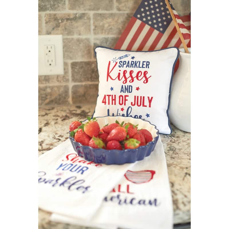 All American Sunglasses 4th of July Cotton Kitchen Towel Patriotic Dishtowel Decoration