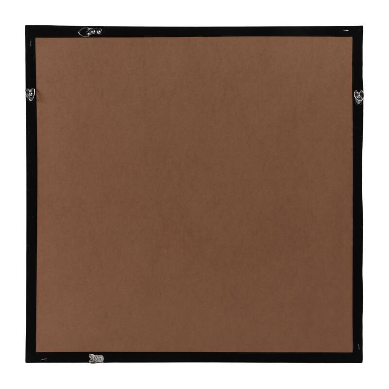 Resin Canvas Art Circular 3D Floral Framed Wall Decor - 30" Gray