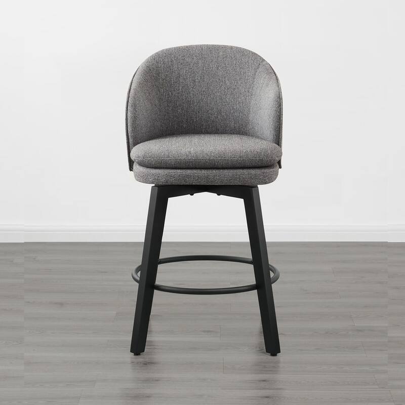 Spruce & Spring Kaylee Modern Swivel Counter Height Bar Stools with Arm