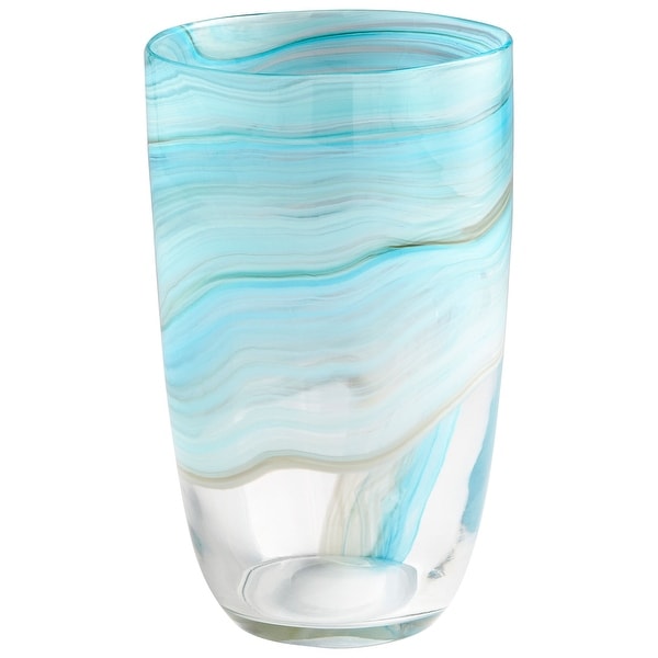 Cyan Design 09452 Sky 7" Diameter Glass Vase - Sky Blue