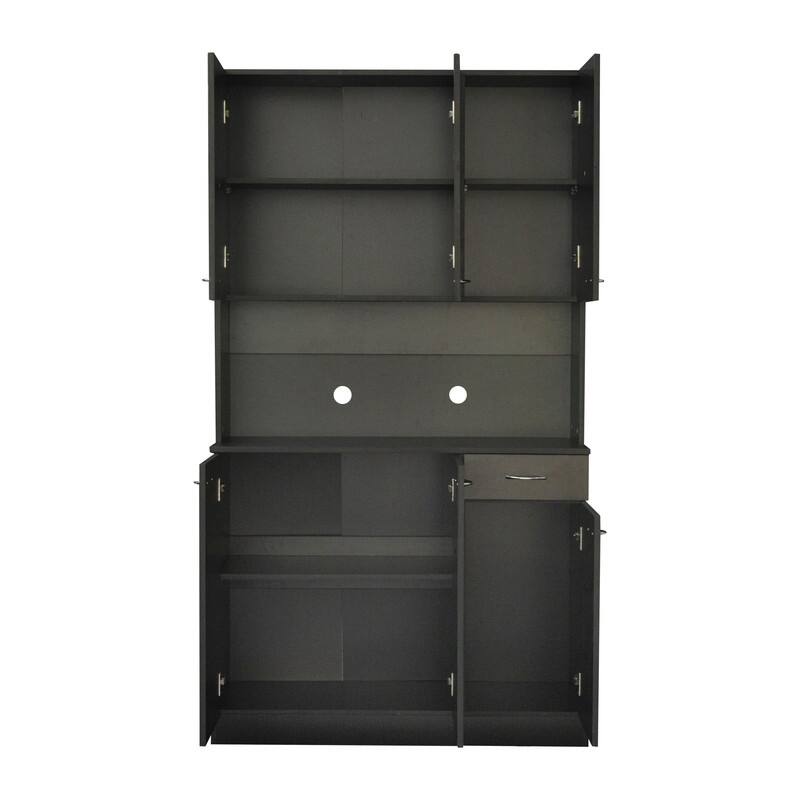 70.87" Tall Wardrobe& Kitchen/ Entryway Cabinet, with 6-Doors, 1-Open Shelves and 1-Drawer for Bedroom, Entryway and Dining Room