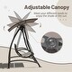 preview thumbnail 3 of 1, 2-Seat Patio Swing Chair Porch Swing with Adjustable Canopy