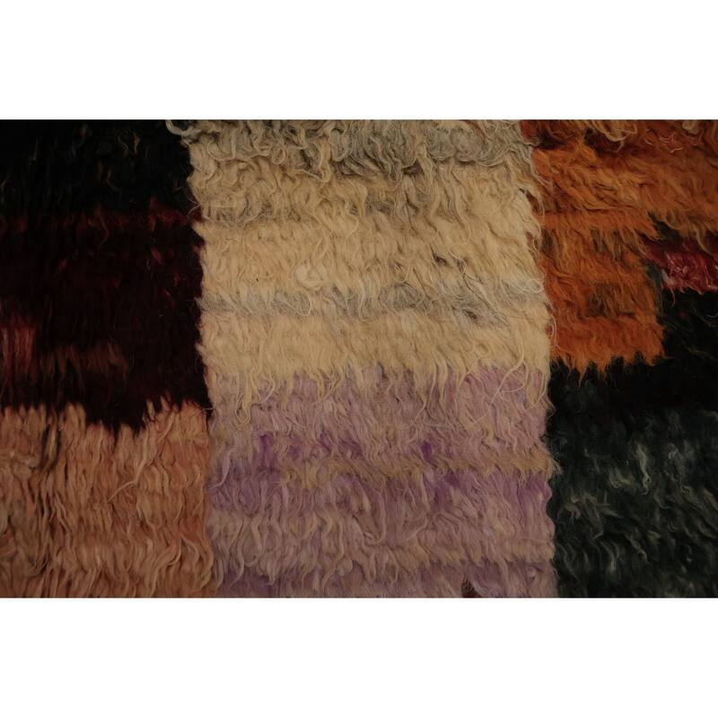 Hand Knotted Oriental 100% Wool Carpet Modern Tribal Red Moroccan Area Rug - 11' 8'' X 8' 11''