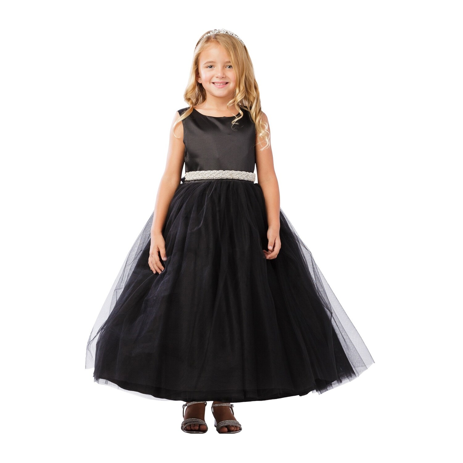 little girl black flower girl dress
