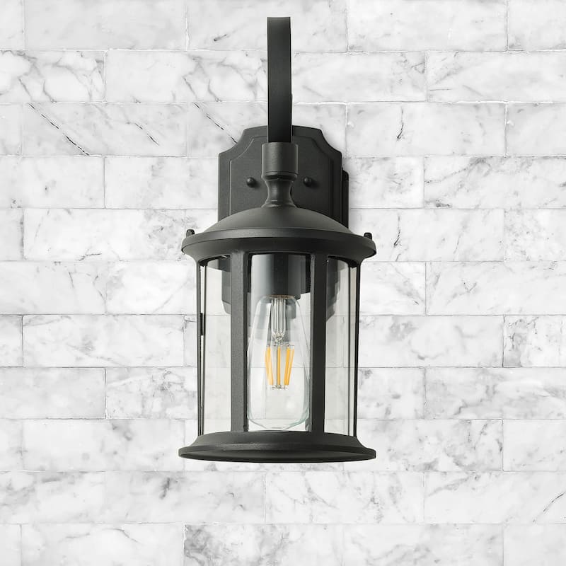 1-Light Cylinder Roof Shape Wall Sconces Outdoor Lights - 6.5"D×6.5"W×15"H
