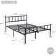 preview thumbnail 6 of 19, alazyhome Classic Metal Platform Bed Frame Steel Slat Support, Black