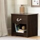 preview thumbnail 15 of 15, South Shore Navali 1-Drawer Nightstand Brown