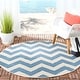 preview thumbnail 10 of 165, SAFAVIEH Courtyard Joycelyn Indoor/Outdoor Patio Rug 4' x 4' Round - Blue/Beige