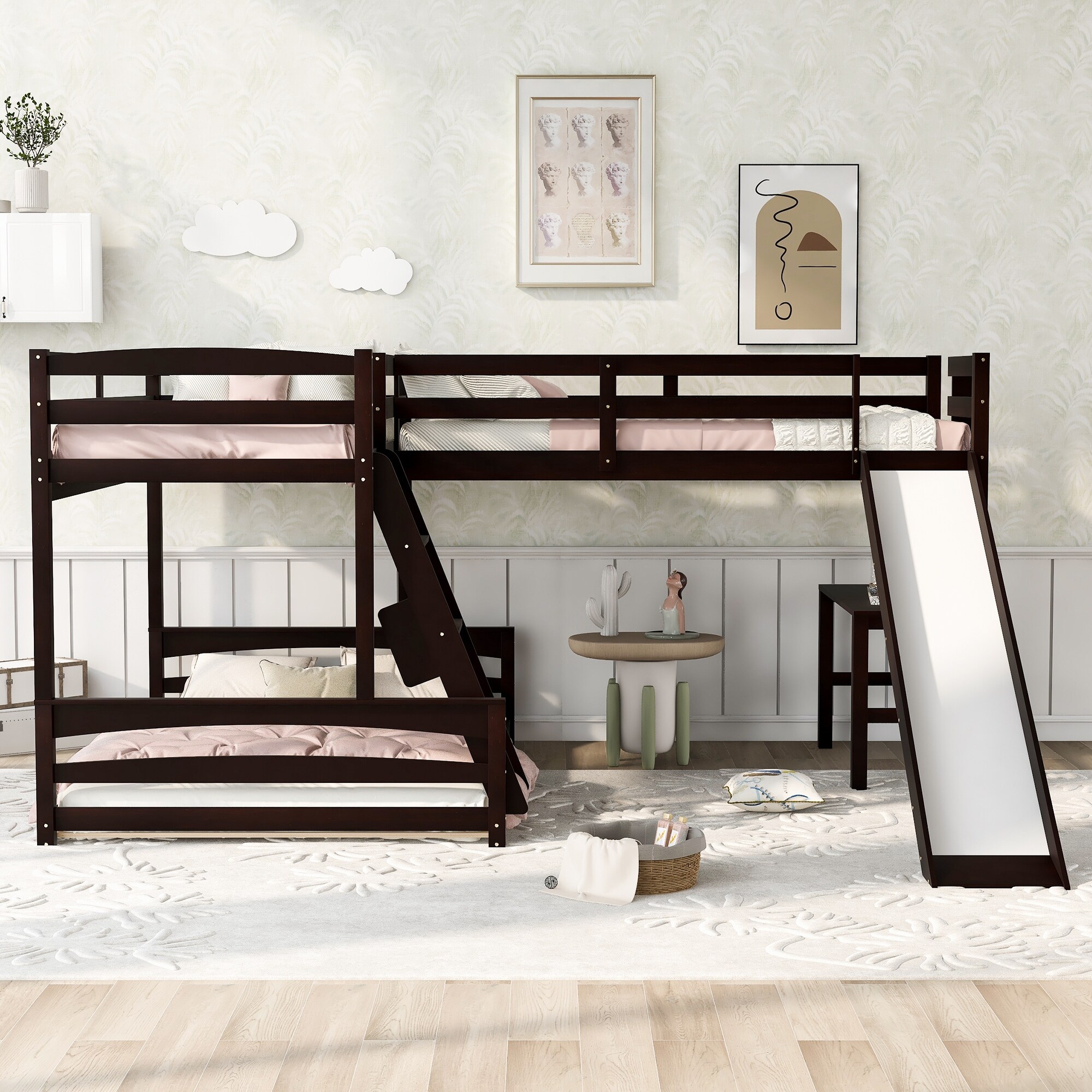 L shaped triple bunk beds for sale shop
