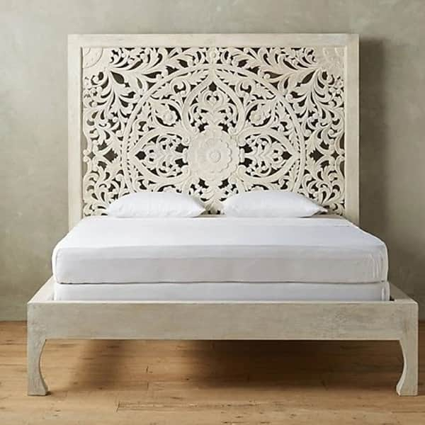 Hibashi Panama Hand Carved Mango Wood Bed King - Bed Bath & Beyond ...