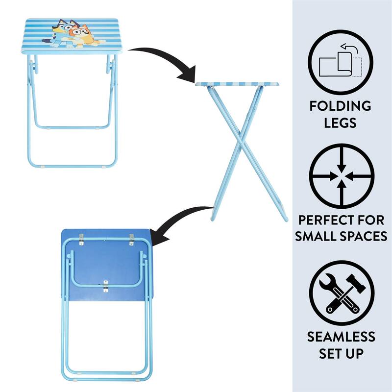 Bluey Folding Tray Table,Portable Snack & Laptop Table