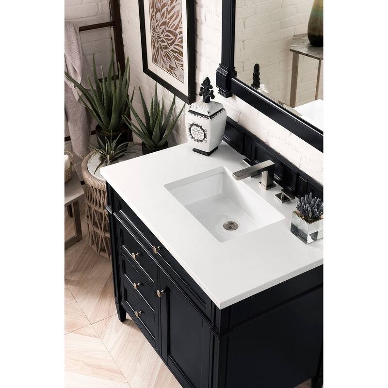 James Martin Vanities Brittany 36" Single Vanity, Black Onyx