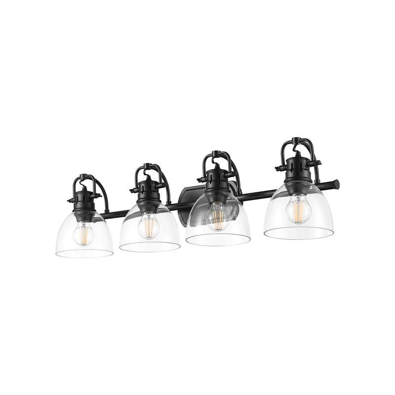 Golden Lighting 3602-BA4-BLK Duncan 4 Light 34" Wide Vanity Light