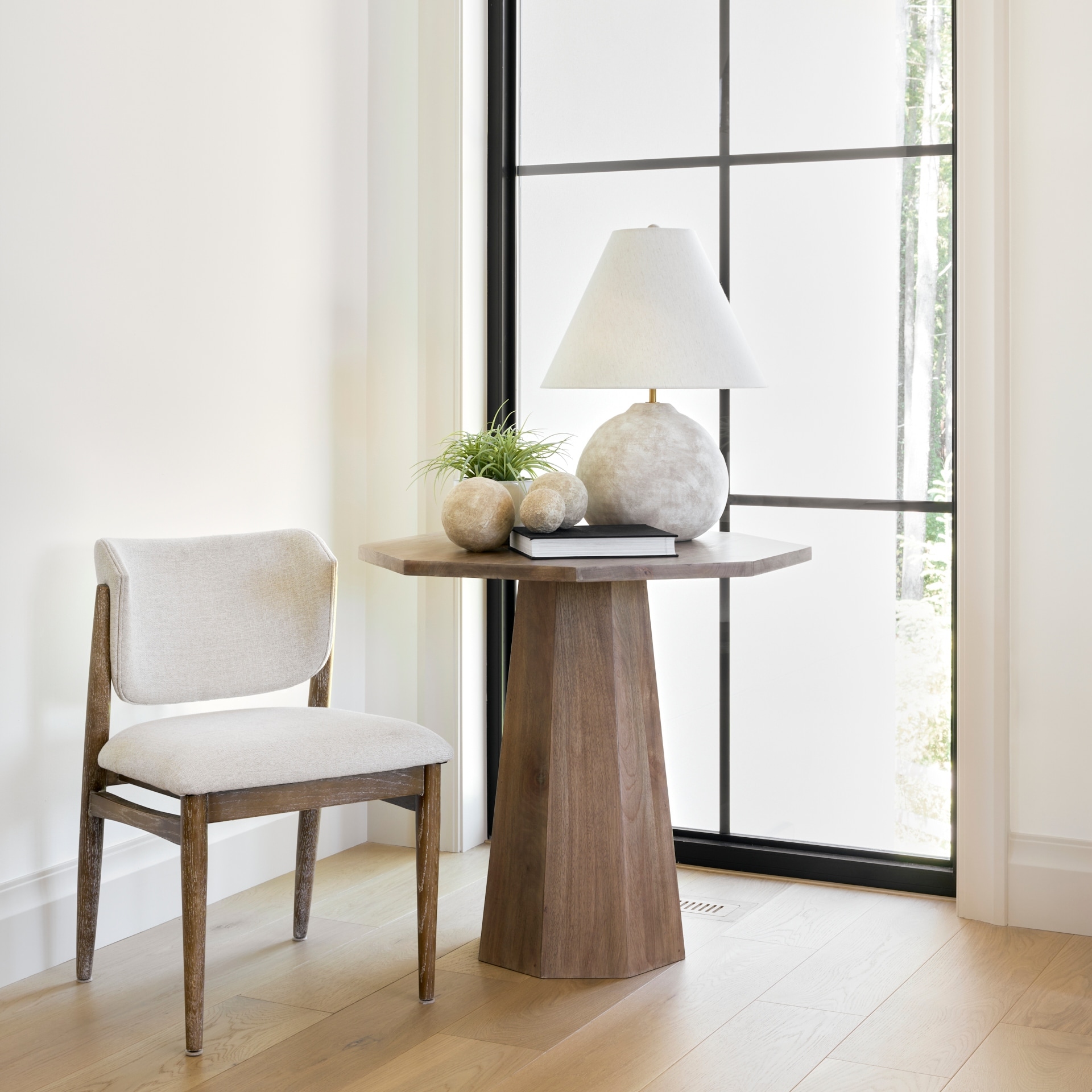 Maxine Hexagonal Wood Foyer Table - Stylish Entryway