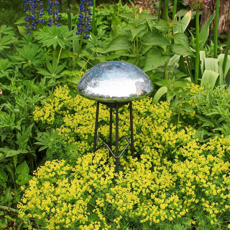 Achla Designs Glass Toadstool Gazing Globe Ball, 9 Inch Diameter
