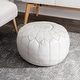 preview thumbnail 3 of 32, Brooklyn Rug Co Handmade Moroccan Leather Ottoman Pouf