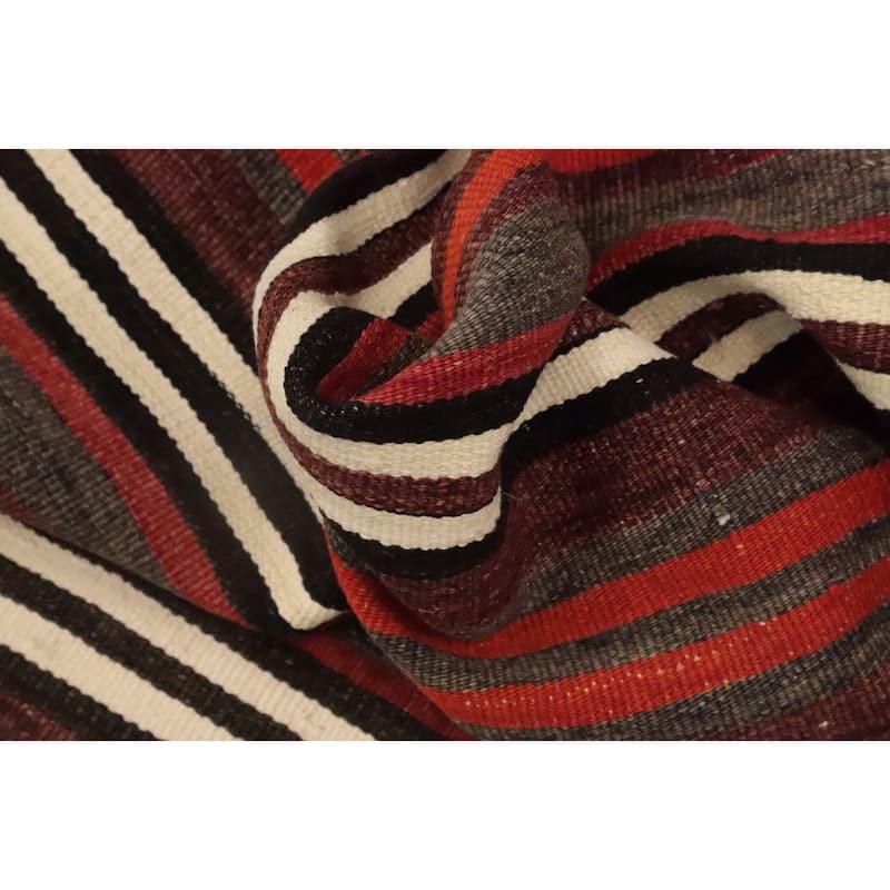 Hand Woven Oriental 100% Wool Carpet Southwestern Geometric Multi-Colored Kilim Area Rug - 8' 9'' X 5' 3''