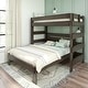 preview thumbnail 1 of 26, Max and Lily Farmhouse Twin over Queen L Shaped Bunk Bed Barnwood Brown