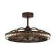 preview thumbnail 5 of 13, 29" Antique Bronze 3-blade Crystal Fandelier Bladeless Ceiling Fan with Light and Remote