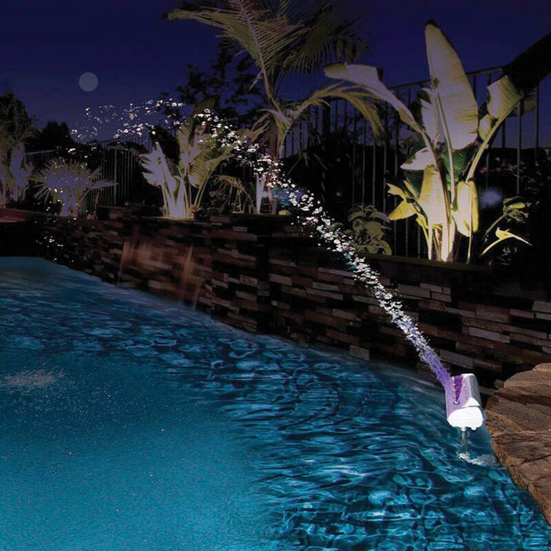 LED Lighted Cascade Waterfall Swimming Pool Fountain - 17"