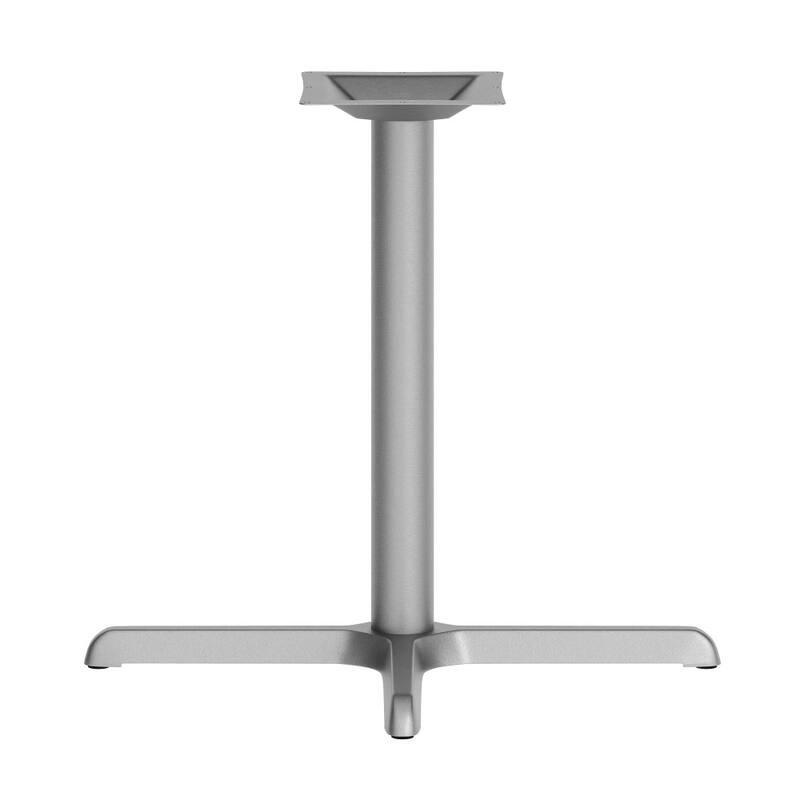 30" x 30" Restaurant Table X-Base with 3" Dia. Table Height Column - 30"D x 30"W x 28"H