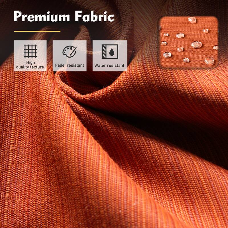 XIZZI Patio Wicker Ottoman with Cushion Outdoor Footrest