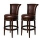 preview thumbnail 80 of 110, Maven Lane 31" Pullman Swivel Bar Height Kitchen Stool Set of 2 - Dark Walnut Vegan Leather