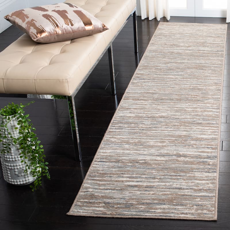 SAFAVIEH Pyramid Nana Modern Rug - 2'2" x 7' Runner - Grey/Ivory
