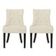 preview thumbnail 28 of 70, Cheney Contemporary Tufted Dining Chairs (Set of 2) by Christopher Knight Home - 21.50" L x 25.00" W x 36.00" H