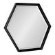 preview thumbnail 33 of 35, Kate and Laurel Calter Hexagon Framed Wall Mirror 22x26 - Black
