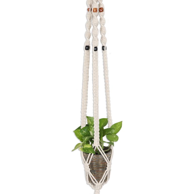 Novica Handmade Dangle In Style Macrame Hanging Planter