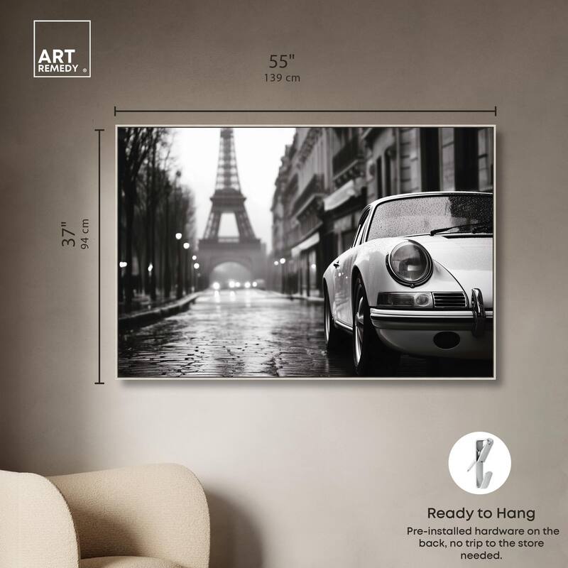 Rainy Day Paris Canvas by Art Remedy