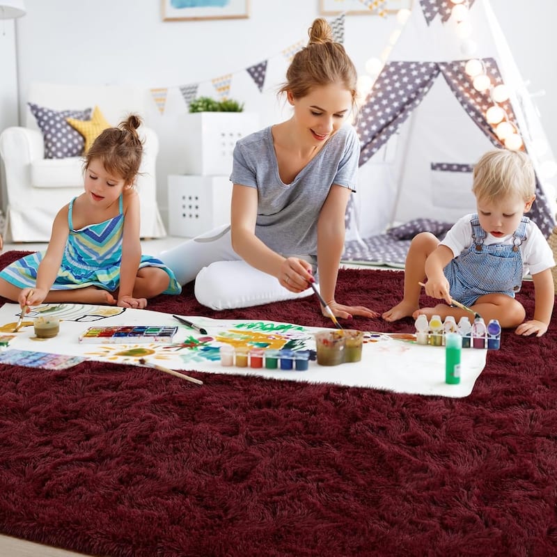 Large Shaggy Home Decor Carpets Fluffy Area Rugs for Living Room Bedroom