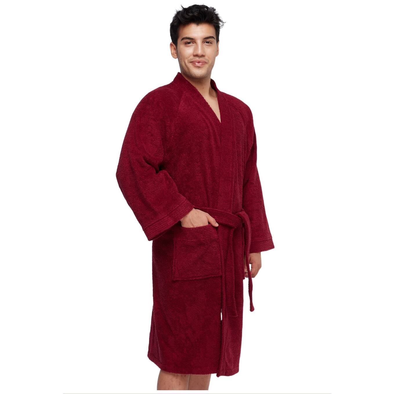 Men's Shortee Model Turkish Cotton Kimono Bathrobe On Sale Bed Bath