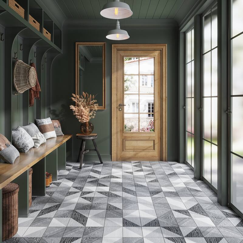 Apollo tile 6" x 6" Lockwood Matte Gray Porcelain Tile (5.87 sq ft/case) - 20 Pack